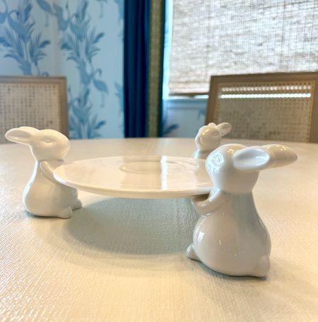 The cutest little bunny cake stand ever! This is the smaller size perfect for smaller desserts or cupcakes. Just in time for Easter! 

#LTKSeasonal #LTKfindsunder50 #LTKhome