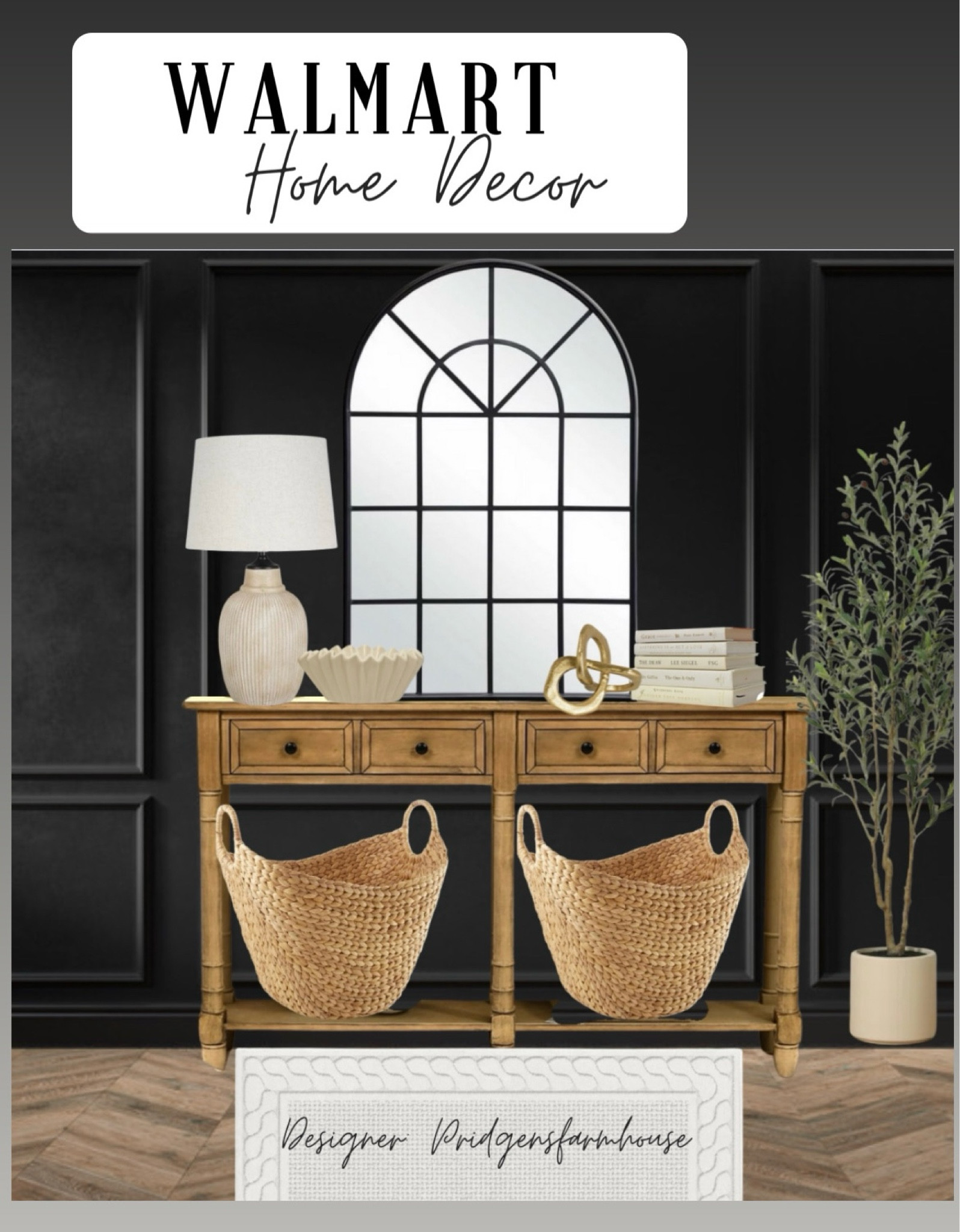 Walmart home decor, modern farmhouse style, rustic, moody, foyer space, entrance 

#modernfarmhouse #homedecor #rusticdecor #interiordesign #pridgensfarmhouse #designablespaces

#LTKU #LTKSaleAlert #LTKHome