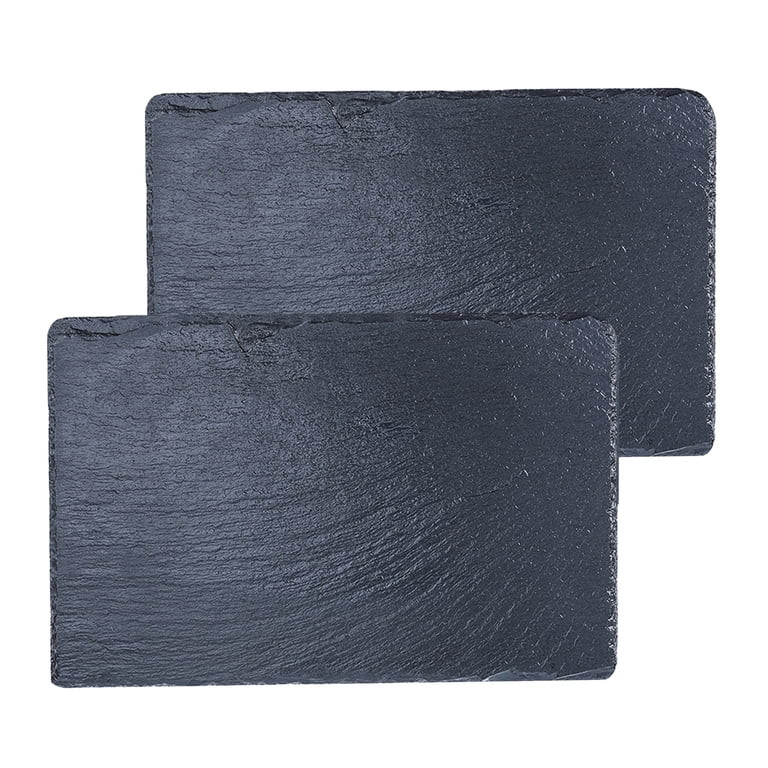 Set of 2 Black Slate Cheese Boards , Individual Stone Plates for Cheese, Meat, Appetizers (8 x 12... | Walmart (US)