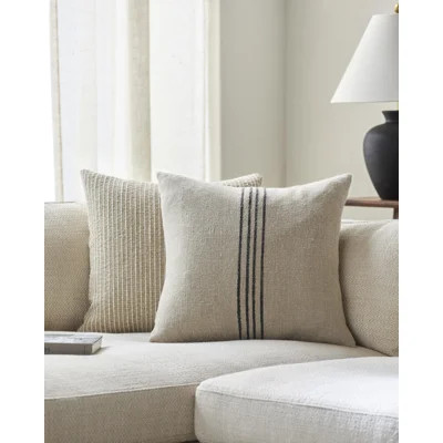 Becki Owens x Livabliss Brett Striped Linen Reversible Throw Pillow | Wayfair North America