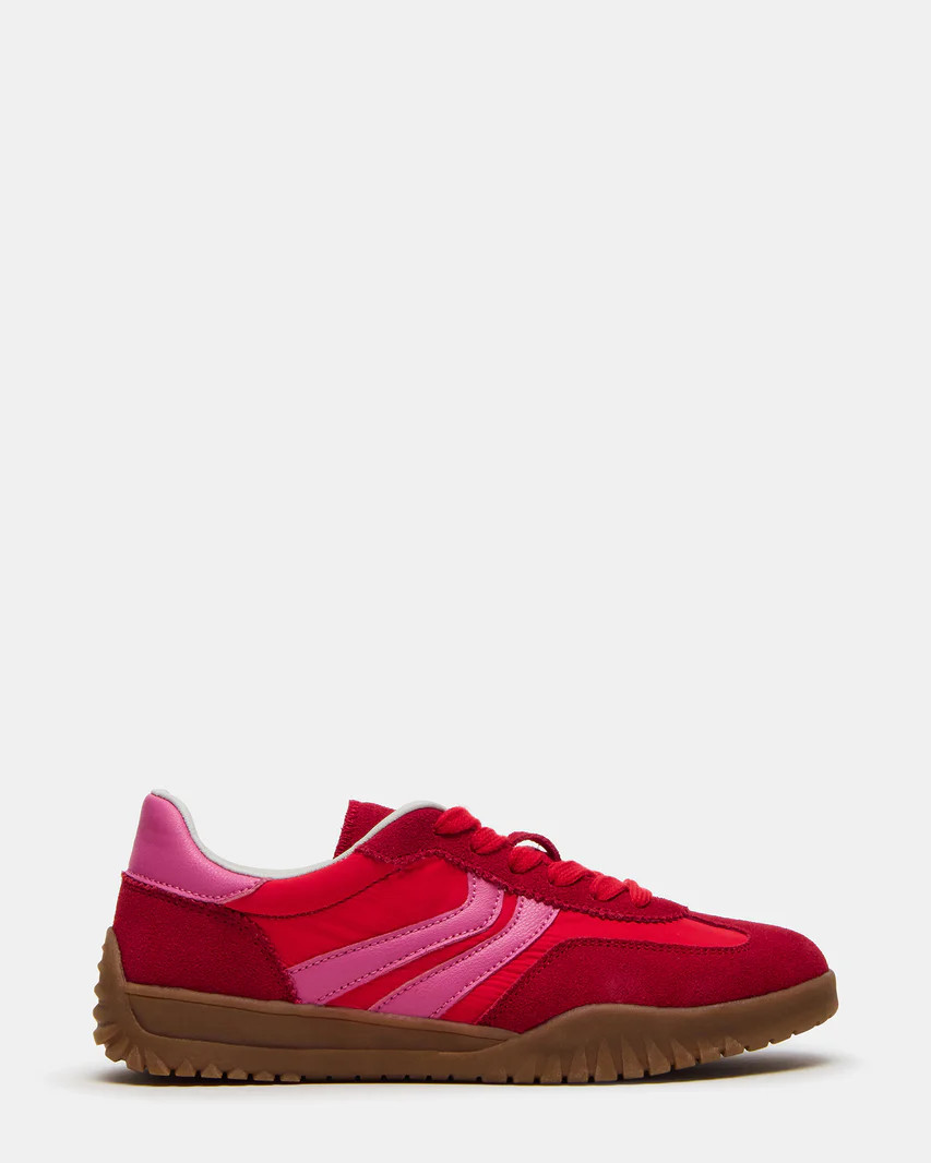 FUME Red Multi Low-Top Lace-Up Sneaker | Women's Sneakers | Steve Madden (US)