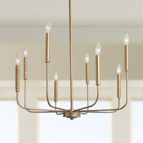 Arlin 26 3/4" Wide Dark Gold 8-Light Candle Chandelier | Lamps Plus