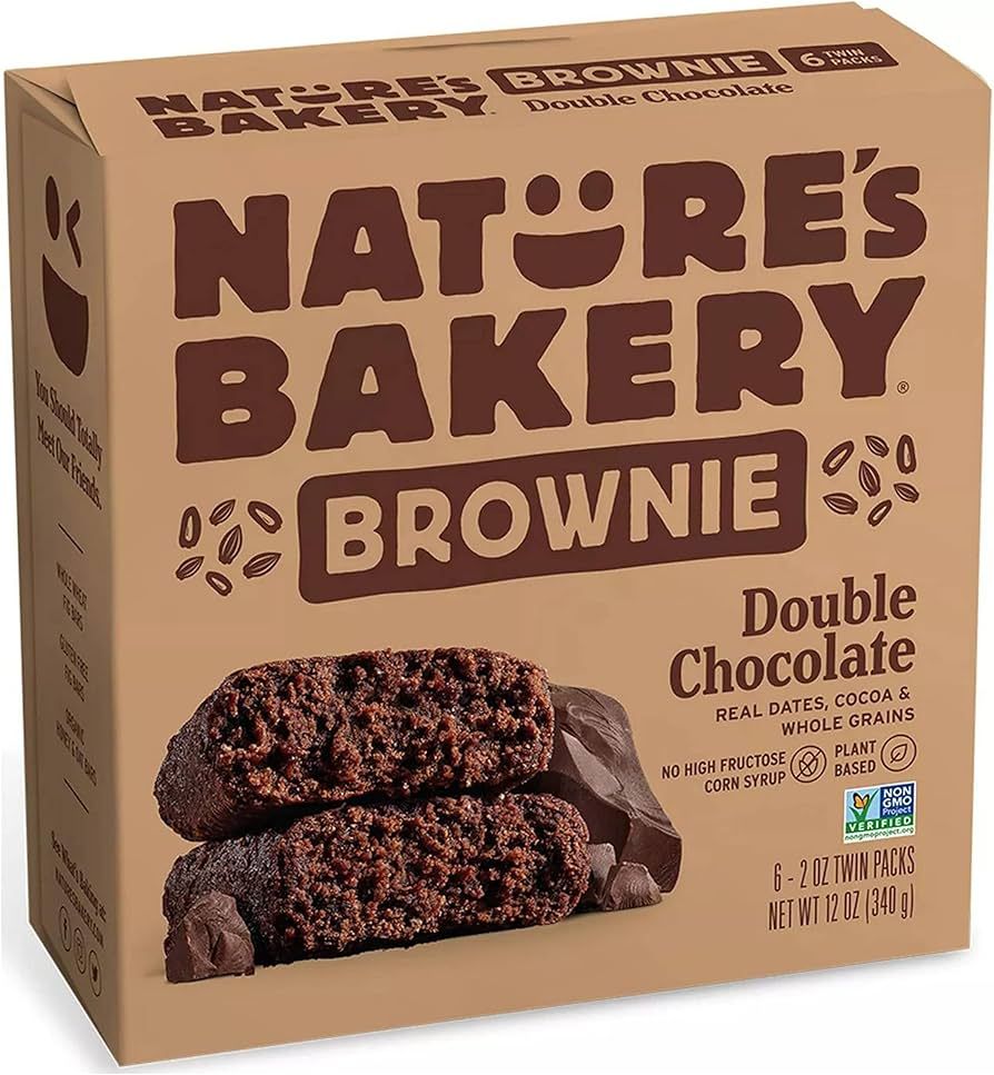 NATURES BAKERY Double Chocolate Brownies, 2 OZ | Amazon (US)