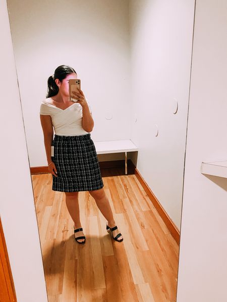 Obsessed with this tweed skirt 