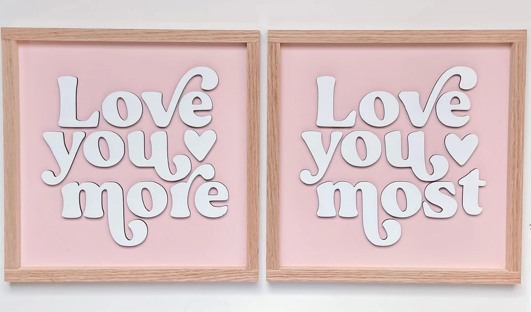 Love You More  Love You Most  Valentines Decor  Valentines - Etsy | Etsy (US)