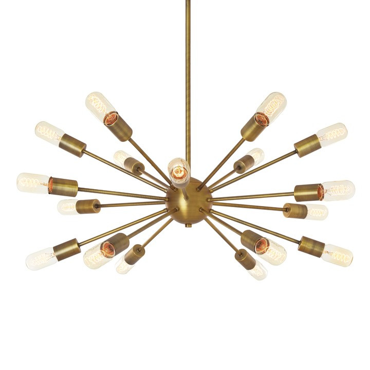 18-Light Aged Brass Sputnik Chandelier | Lights.com
