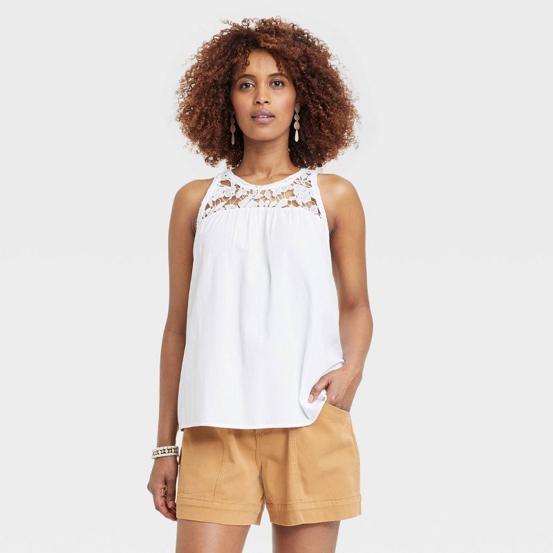 Women's Wide Strap Sleeveless Blouse - Knox Rose™ | Target