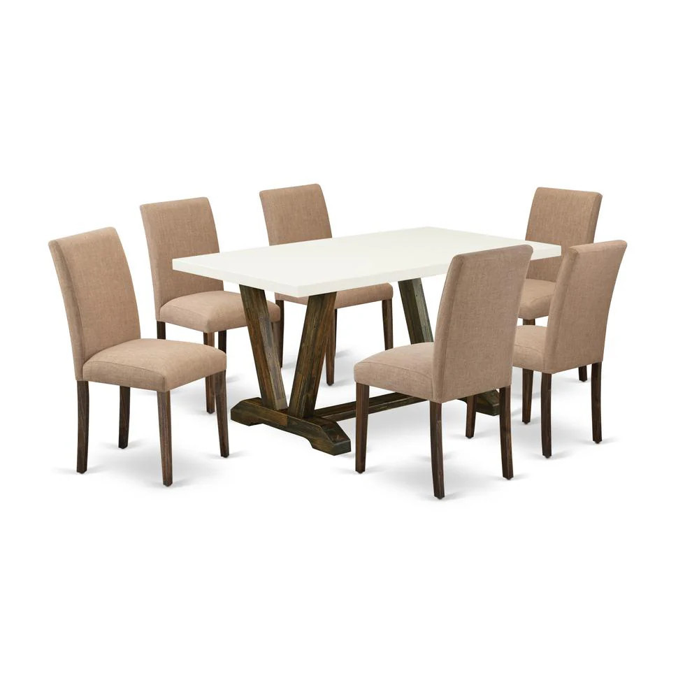East West Furniture 7-Pc wooden dining table set | Shop Simon