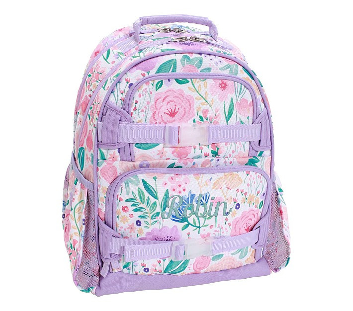 Mackenzie Lavender Floral Blooms Backpacks | Pottery Barn Kids