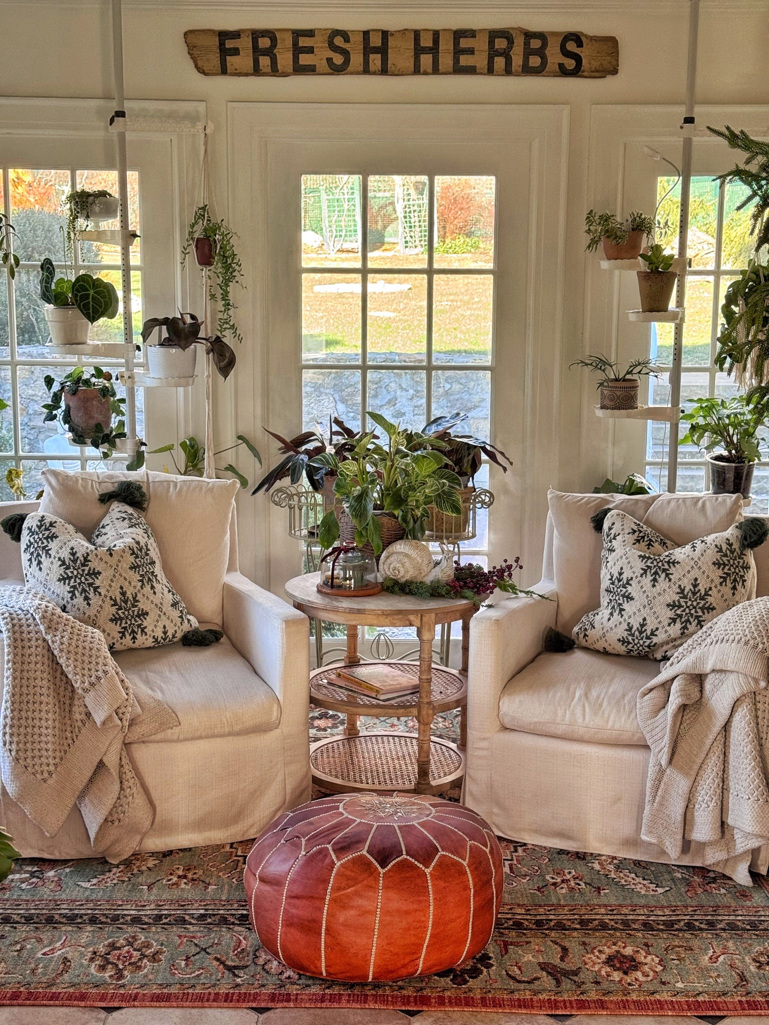 Subtle Christmas decor in my sunroom 

#LTKHoliday #LTKHome