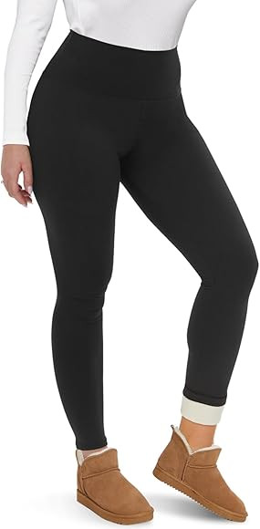 CAMPSNAIL Fleece Lined Leggings Women - High Waisted Thick Warm Soft Pants Tummy Control Thermal ... | Amazon (CA)