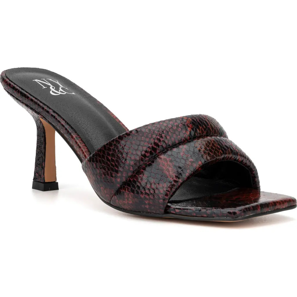 NEW YORK AND COMPANY Evelina Heeled Sandal in Burgundy at Nordstrom Rack, Size 8 | Nordstrom Rack