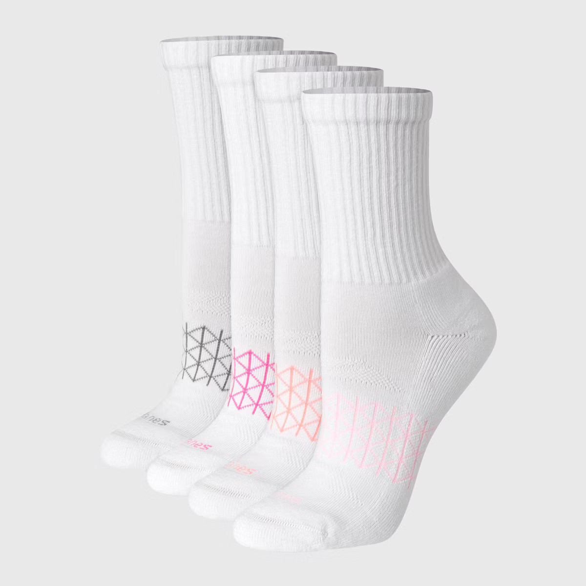 Hanes Women's 4pk Absolute Active Crew Socks - White 5-9: Midweight Cotton Blend, Seamless Toe, M... | Target