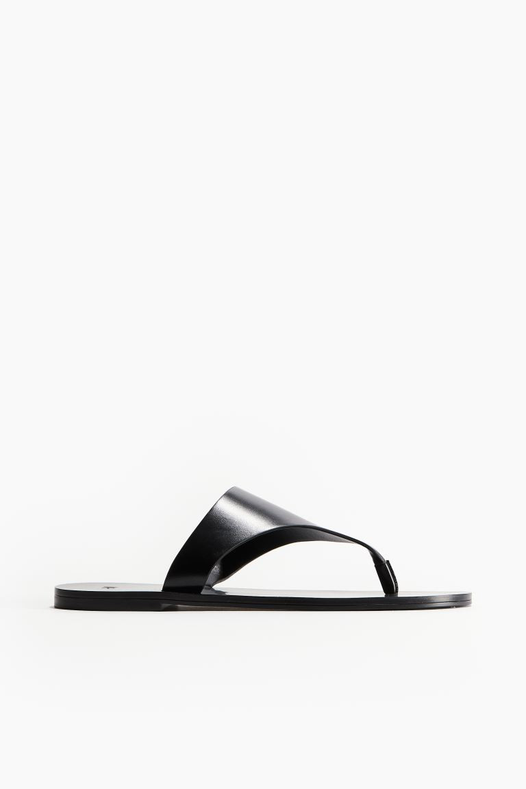 Sandals - No heel - Black - Ladies | H&M GB | H&M (UK, MY, IN, SG, PH, TW, HK)