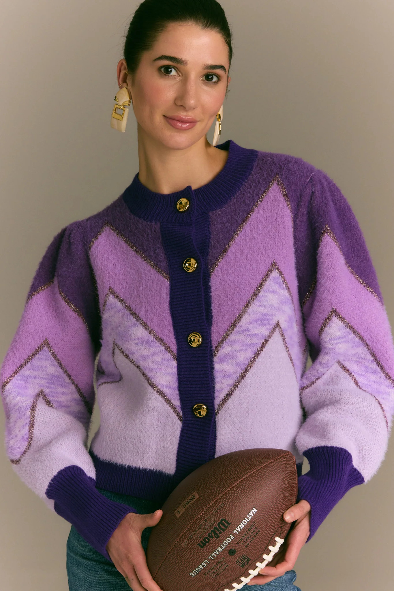 FUZZY CHEVRON CARDIGAN | ALLISON New York