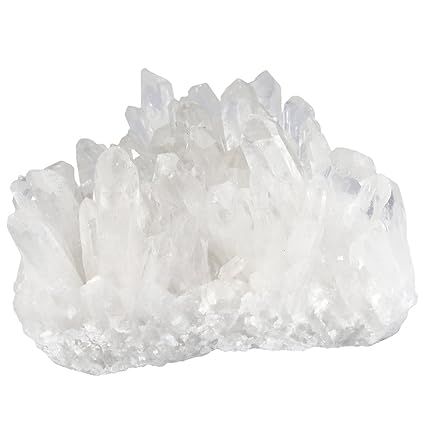 mookaitedecor Natural Clear Quartz Crystal Cluster Mineral Geode Druzy Specimen, 0.55lb-0.88lb | Amazon (US)