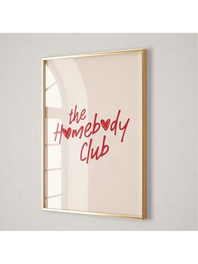1PC Unframed Homebody Club Preppy Art Poster Aesthetic Y2K Bar Cart Art Room Decor Funky Painting... | SHEIN