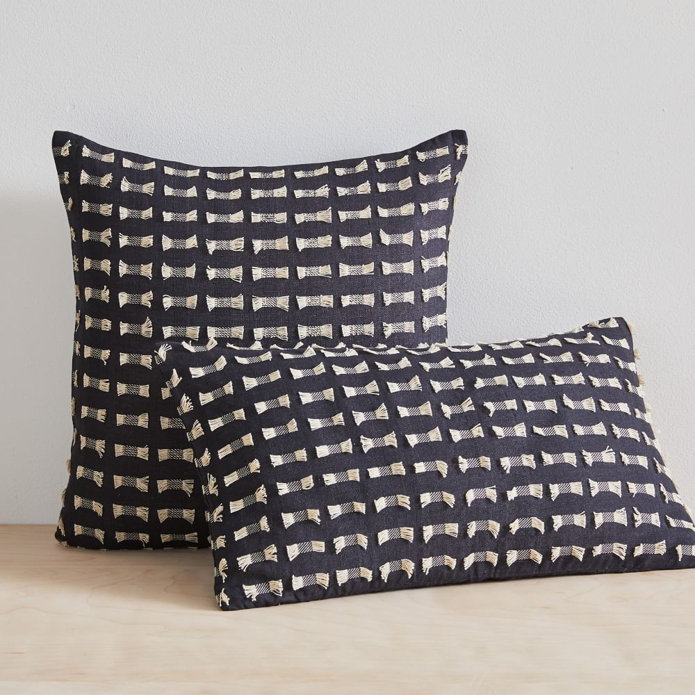 Cotton Silk Pixel Pillow Cover | West Elm (US)