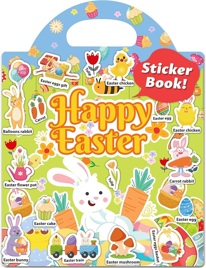 Reusable Sticker Book for Toddlers, Stickers for Kids, Toddler Sticker Book, Toddler Craft Activi... | Amazon (US)