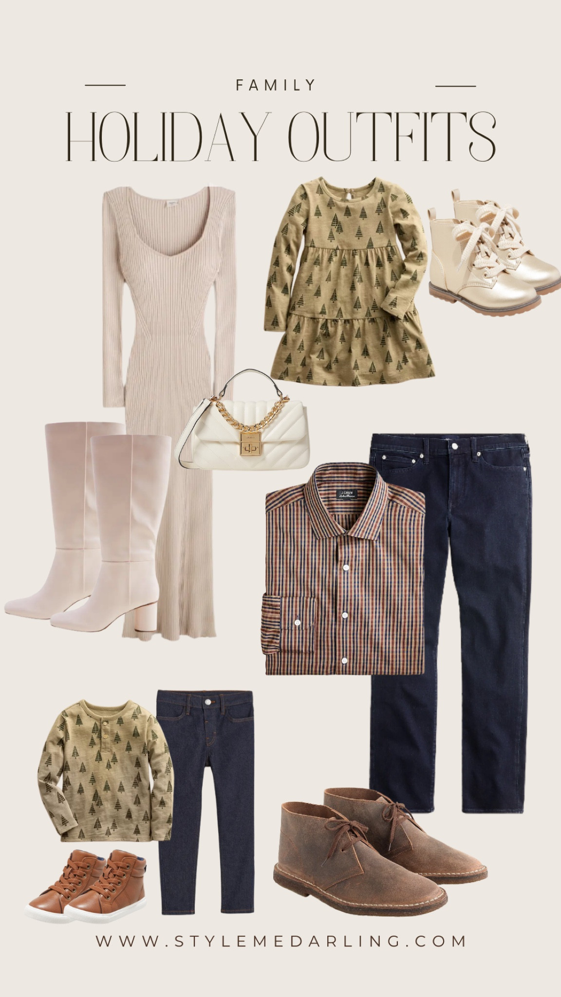 #holidaylook #familyoutfits #holidayoutfits #sweaterdress #ribbedsweaterdress #mididress #cremedress #bumpfriendly #boots #heeeledboot #fallboots #cremebag #bucketbag #chainnecklaces #toddleroutfits #menslook 



#LTKbump #LTKHoliday #LTKfamily