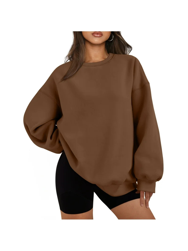 SUNBS Casual Crewneck Fall Sweatshirt for Women Y2k Oversized Hoodies Pullover Sweaters Clothing ... | Walmart (US)