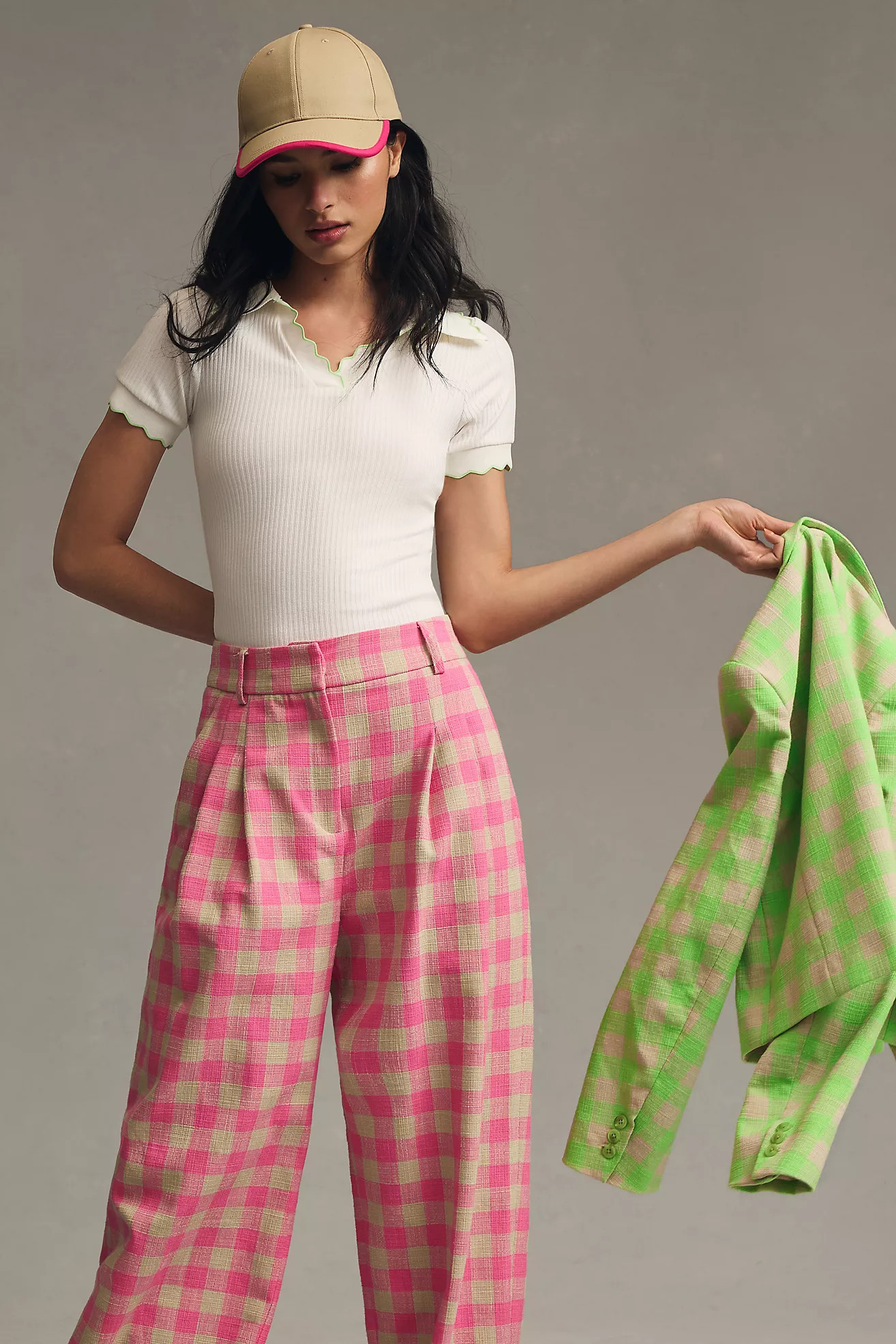 Maeve Scalloped Polo Tee | Anthropologie (US)