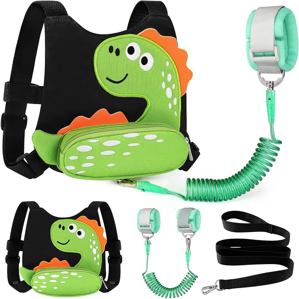 Accmor Toddler Harness Leash, Cute Dinosaur Kids Harness Child Leash with Anti Lost Wrist Link fo... | Amazon (US)
