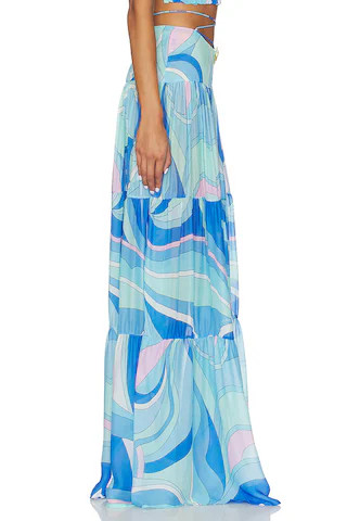 Song Lobster Maxi Skirt in Dolce Blue | Revolve Clothing (Global)