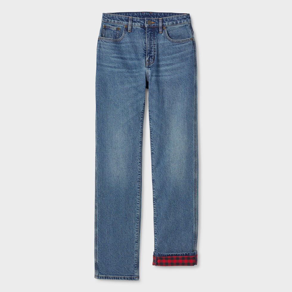 Women's Duluth Heritage Hi-Rise Lined Straight Leg Jeans | Duluth Trading Co.
