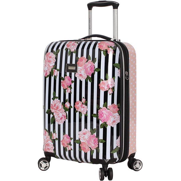 Betsey Johnson Designer 20 Inch Carry On - Expandable (ABS + PC) Hardside Luggage - Lightweight D... | Walmart (US)