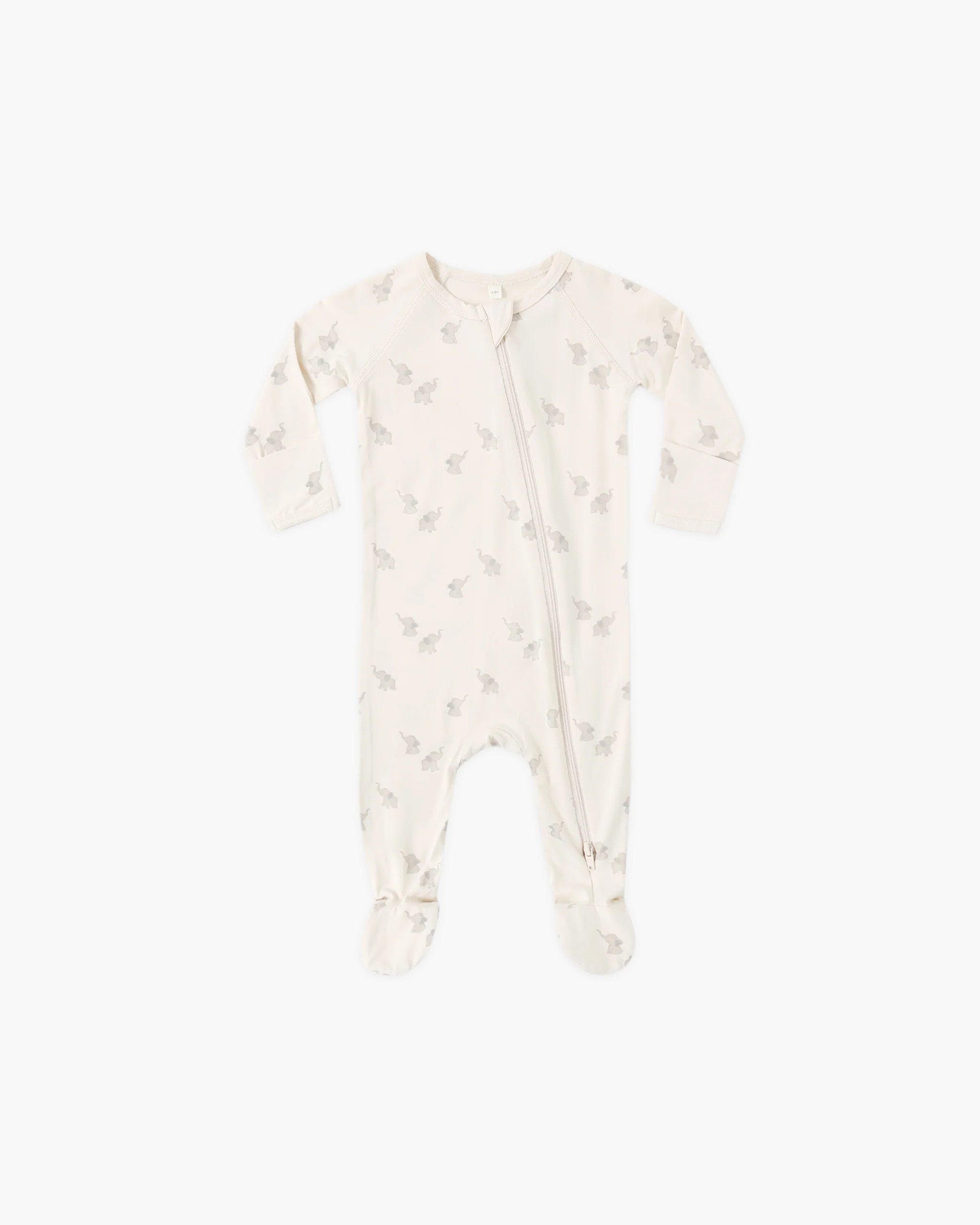 Bamboo Zip Footie Elephants | Rylee + Cru