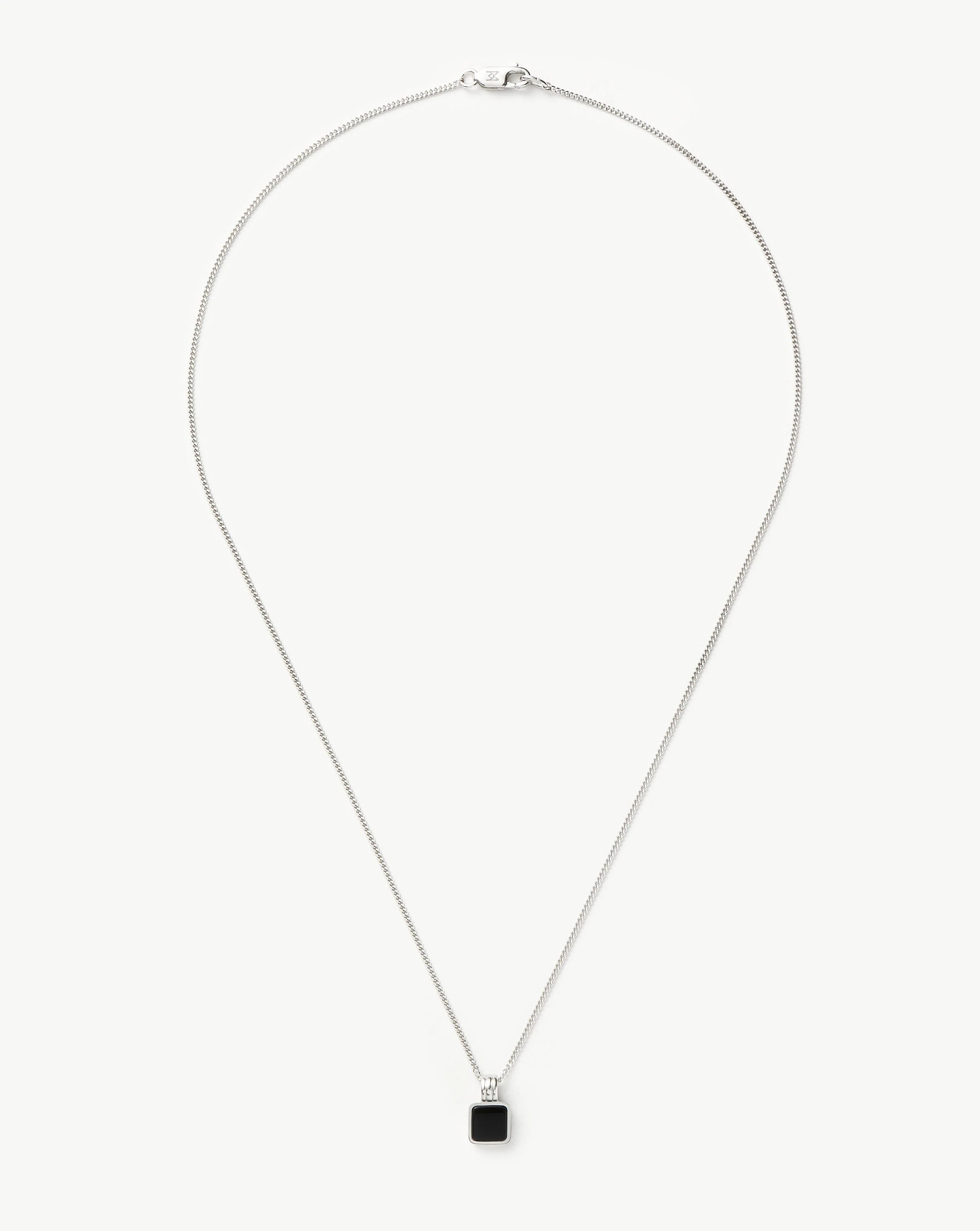 Mens Lucy Williams Square Black Onyx Pendant Necklace Necklaces | Missoma US