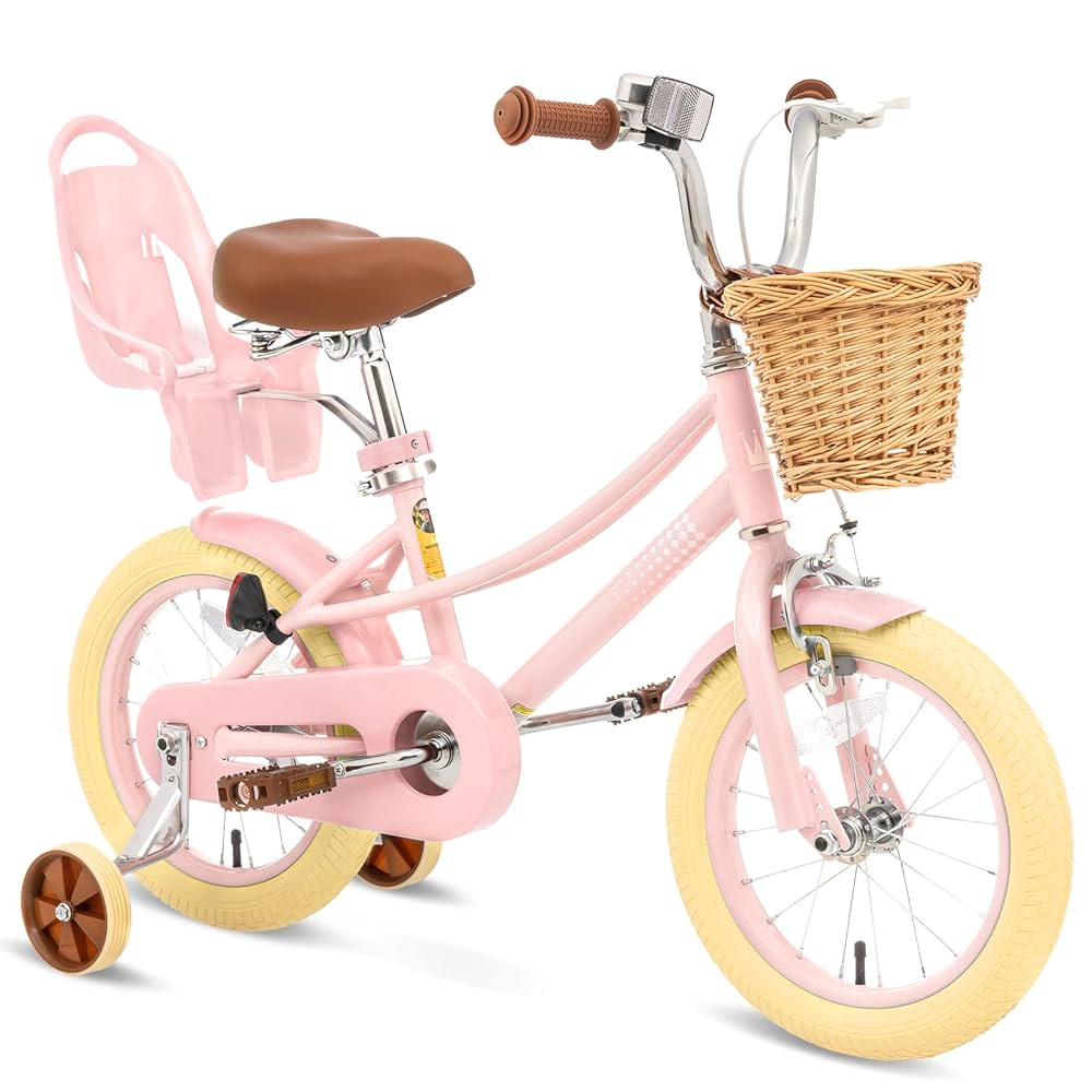 XJD Girls Bike for 2-12 Years Old Kids 12-20 Inch Toddler Bike | with Training Wheels | & Basket | Amazon (US)