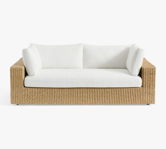 Kostas Wicker Outdoor Sofa (88") | Pottery Barn (US)