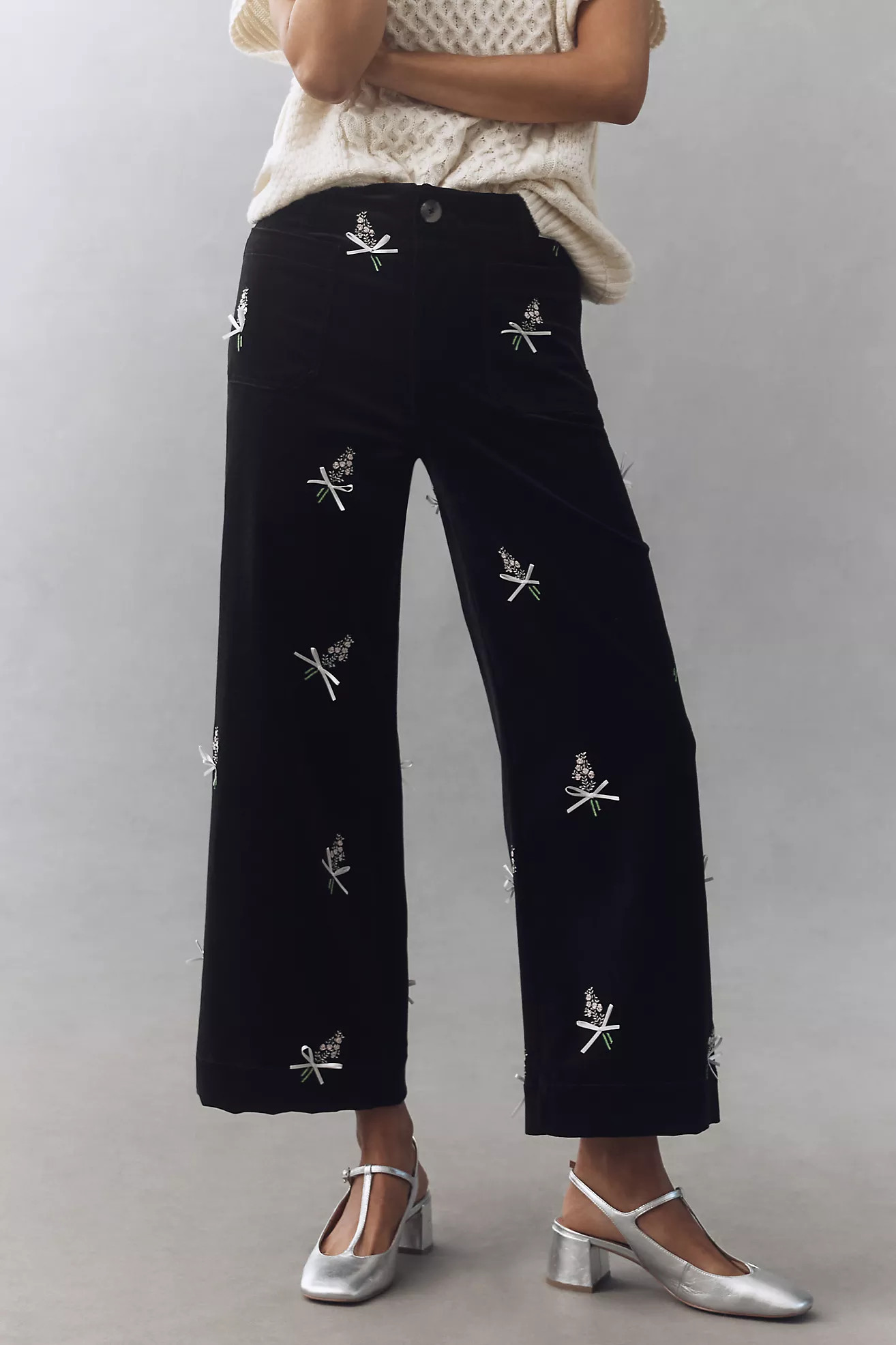 The Colette 3D Bouquets Crop Pants by Maeve | Anthropologie (US)