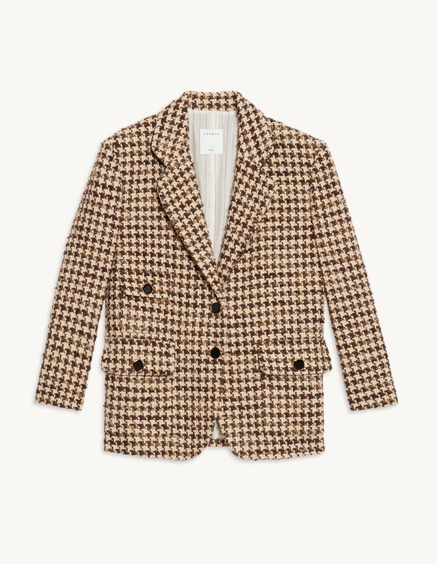Houndstooth suit jacket | Sandro Paris (US)