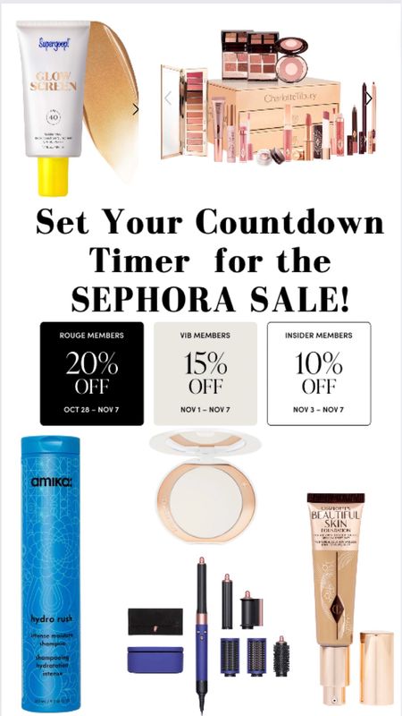 Mark your calendars & heart this post for Sephora sale alerts & my top picks and beauty essentials. Including Amika cruelty free shampoo, the best brightening powder, sunscreen, beauty gifts, dyson hair tools and more!

#LTKsalealert #LTKunder100 #LTKbeauty