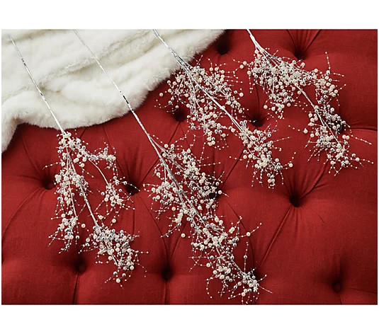 Set of 4 Pearl and Bead Decorative Picks by Valerie - QVC.com | QVC