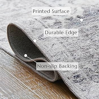 jinchan Runner Rug 2x8 Laundry Room Mat Washable Kitchen Rug, Soft Grey Runner Non Slip Accent Ca... | Amazon (US)