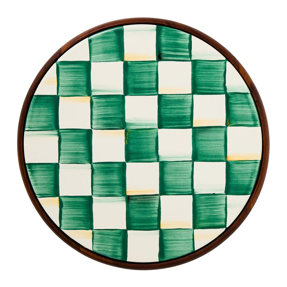 Emerald Check Large Trivet | MacKenzie-Childs