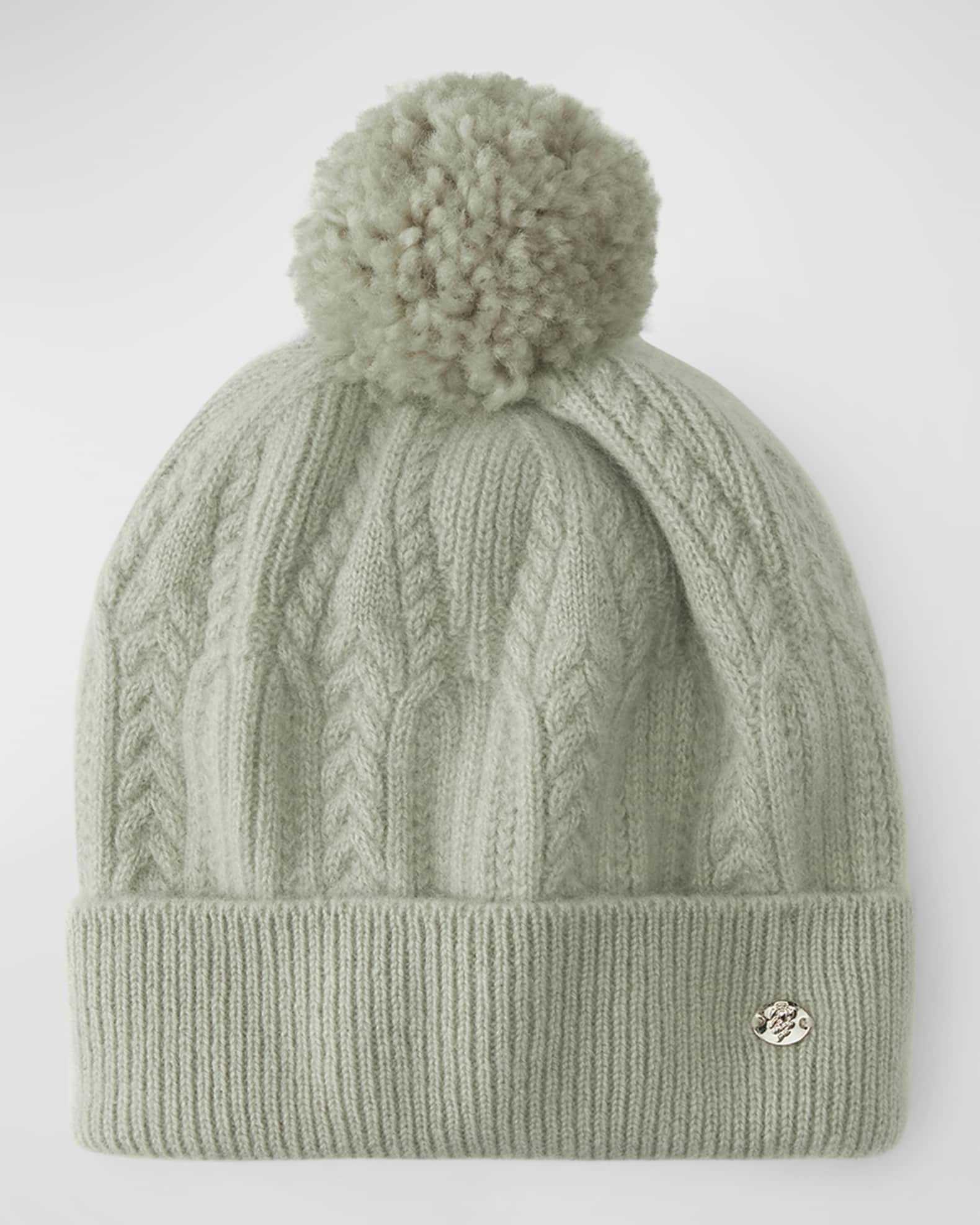 Fitted Cashmere Beanie With Pom | Neiman Marcus