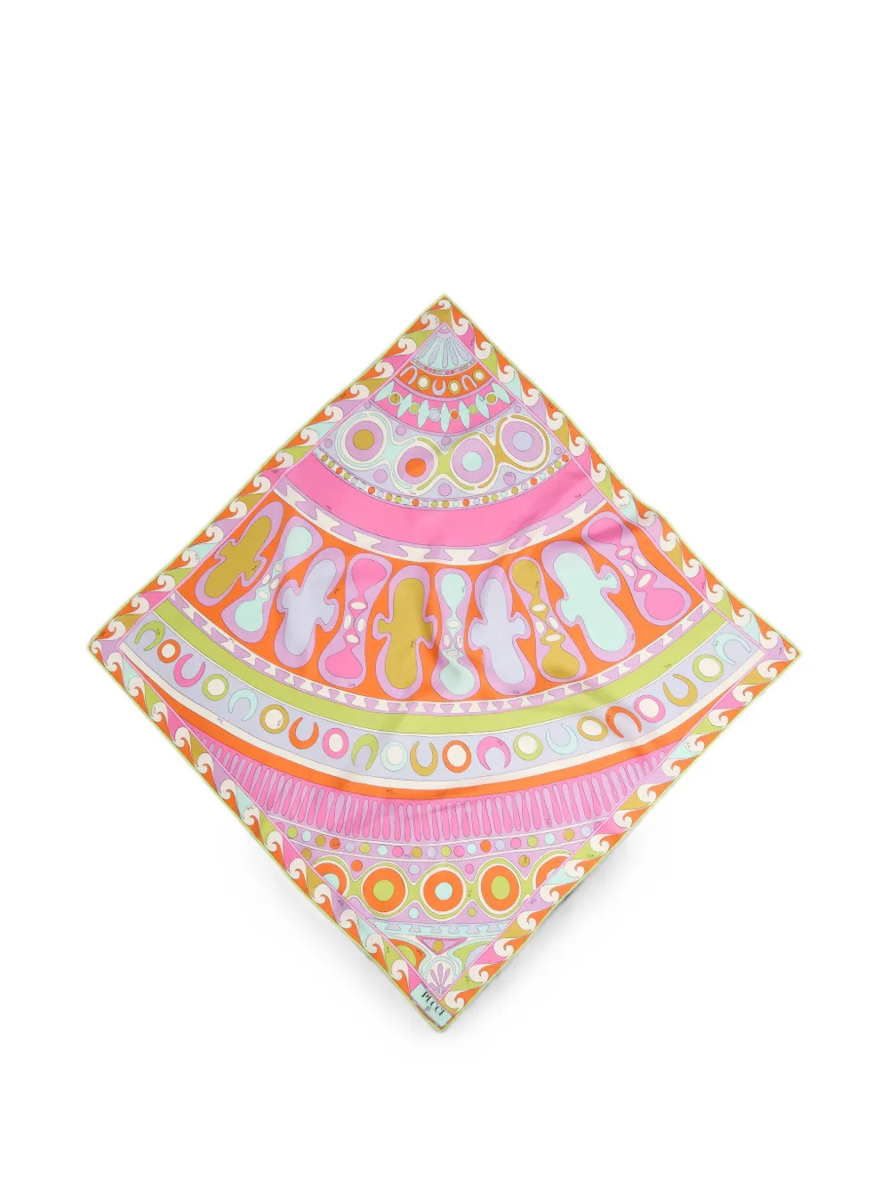 PUCCI soleil print silk carre - Pink | Farfetch Global
