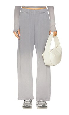 Michael Lauren Mabel Wide Leg Pant With Side Pocket in Pewter Ombre from Revolve.com | Revolve Clothing (Global)