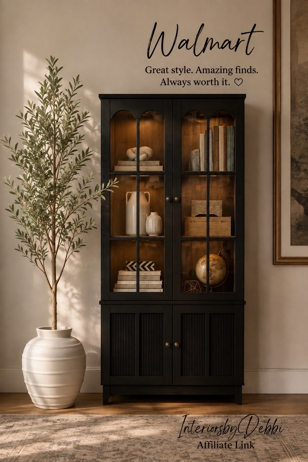 Walmart Finds
Display cabinet, faux olive tree, white pot, 

transitional home, modern decor, amazon find, amazon home, target home decor, mcgee and co, studio mcgee, amazon must have, pottery. barn, Walmart finds, affordable decor, home styling, budget friendly, accessories, neutral decor, home finds, new arrival, coming soon, sale alert, high end look for less, Amazon favorites, Target finds, cozy, modern, earthy, transitional, luxe, romantic, home decor, budget friendly deco #walmart

#LTKSeasonal #LTKHome