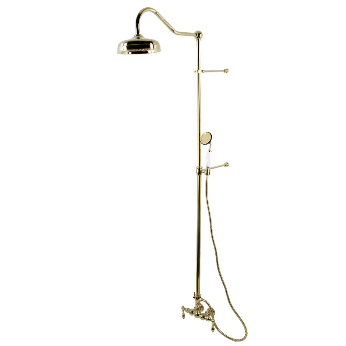 Kingston Brass Vintage Tub Wall Mount Rain Drop Shower System with Hand Shower CCK6172 | Wayfair North America