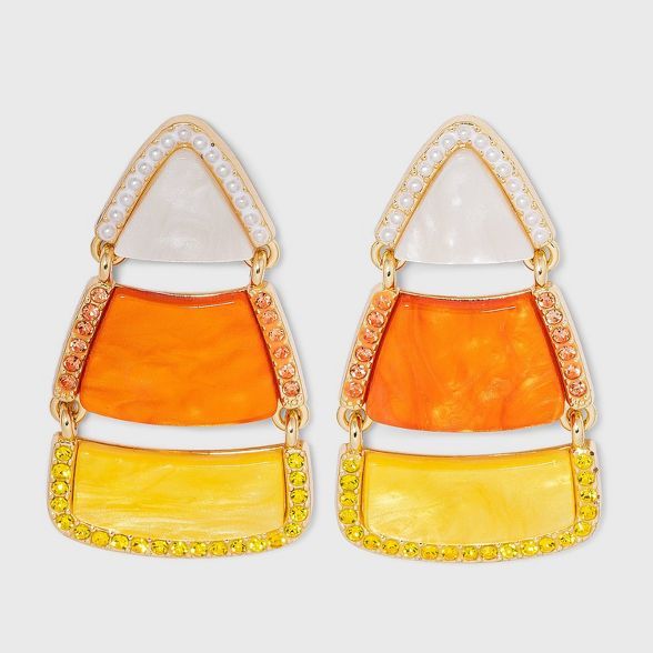 SUGARFIX by BaubleBar Candy Corn Stud Earrings - Orange | Target