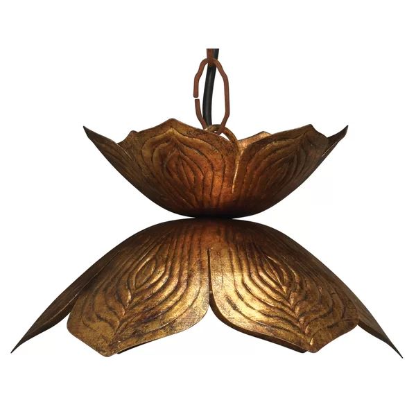 Lotus 1 - Light Antique Gold Pendant | Wayfair North America