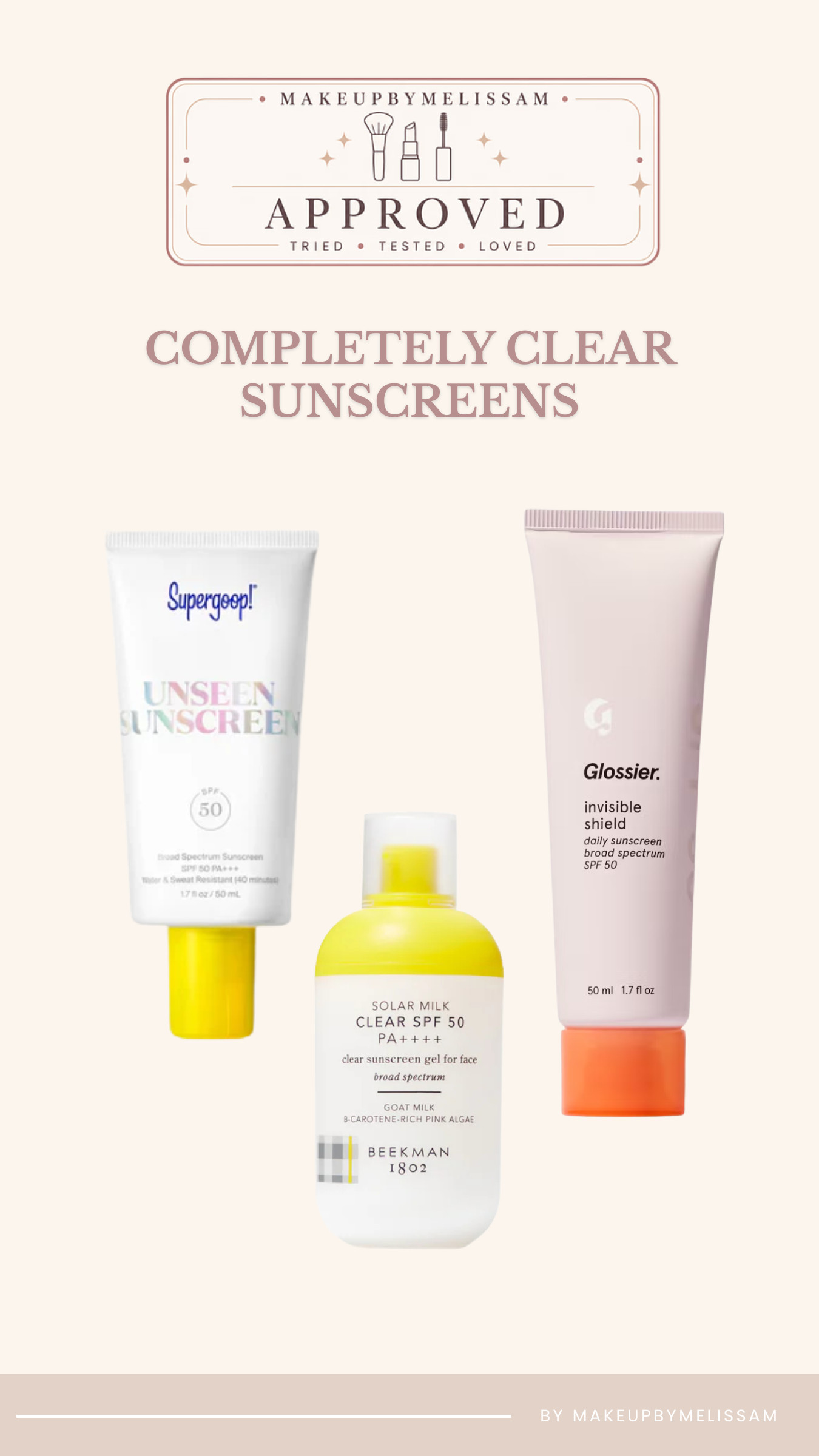 Approved completely clear sunscreens! 

 #LTKmorningroutine #LTKSeasonal #LTKBeauty