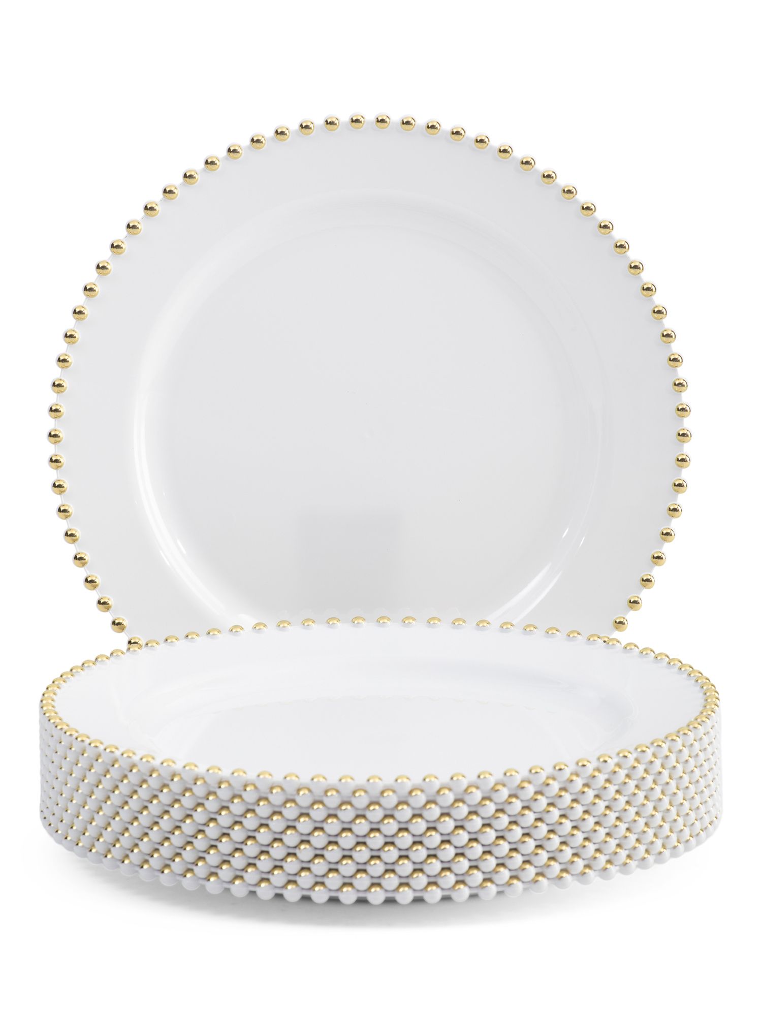 10pk 10.5in Beaded Plates | TJ Maxx