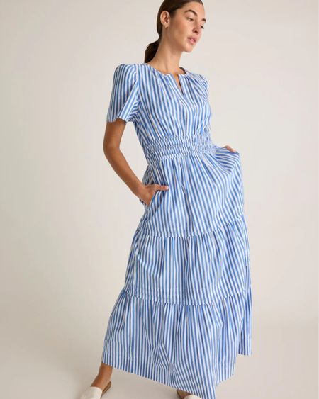 Restock in the stripe! This $69 dress is SUCH a deal compared to the Anthropologie version—which I love too; it’s just a LOT more so I tend to only buy it in patterns. The stripe is my all-time favorite classic/basic, though, and the price is ✨ (note: quince doesn’t have sales, so you’re ALWAYS getting the best deal 😉)  linking all the other colors too!! Might need the pink in my life.